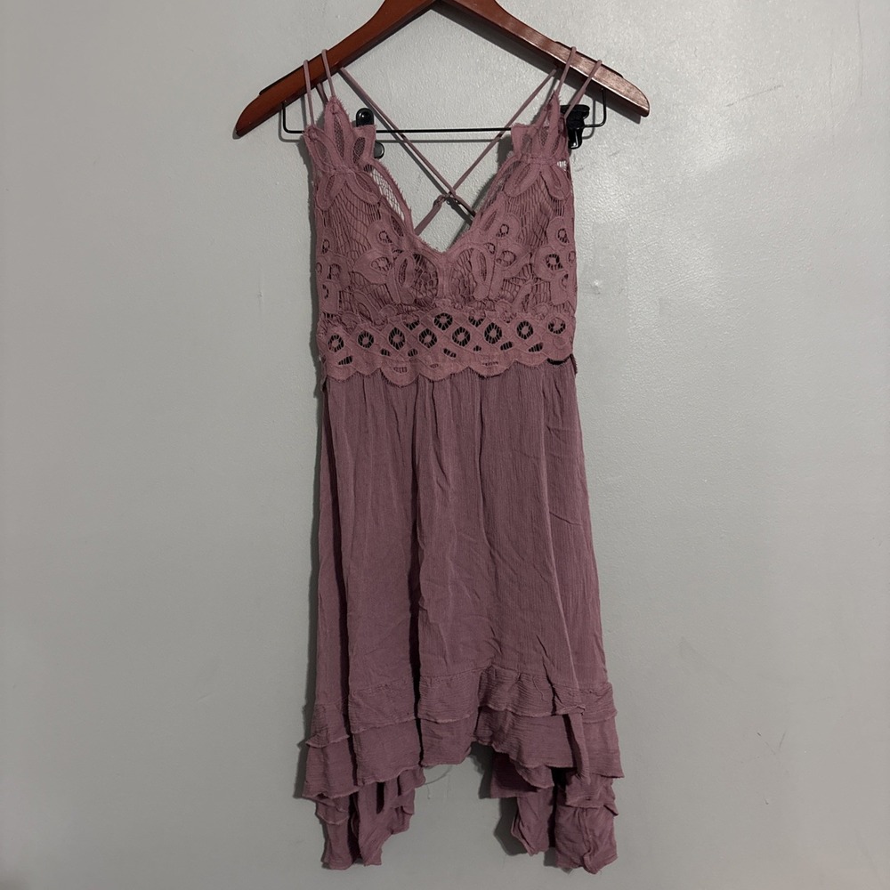 Rue 21 Women's Spaghetti Straps Sundress Cotton Blend‎ Size Medium Lavender